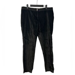 NWT TED BAKER BLACK VELOUR STRAIGHT LEG PANTS